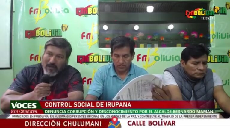 Control Social de Irupana en entrevista en FmBolivia. (Foto: Captura de video)